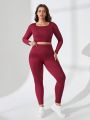 Yoga Basic Yoga Basic Plus Scrunch Butt Tummy Control Sports Set