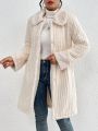 SHEIN Frenchy Solid Color Furry Jacket