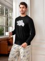 Men'S Koala Printed Homewear Set