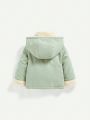 Cozy Cub Baby Girl Flap Pocket Hooded Thermal Coat
