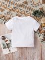 Infant Boys' Casual Short Sleeve T-Shirt With Letter Print