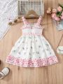 Young Girls' Fashionable Embroidery Decor Cute Dress