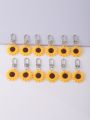 12pcs Sunflower Shaped Keychain, Bag Pendant