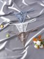 3pcs/Set Women'S Lace Butterfly Knot Thong Underwear