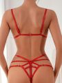 Cut Out Ring Linked Lingerie Set