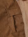 Teenage Boys' Flip Pocket Pleated Long Pants