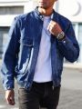 Manfinity EMRG Men's Stand Collar Denim Jacket