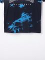 SHEIN Kids EVRYDAY Tween Boy Tie Dye Letter Graphic Tee