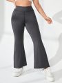 Daily&Casual Plus Size Sporty Bell Bottoms Slim Fit Casual Long Pants