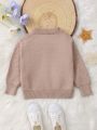 New Arrival Solid Color Baby Girls' Cardigan Sweater For Fall/winter