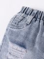 Baby Boy Vintage Style Ripped Loose Comfortable Denim Shorts