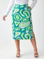 Steven Sweet Womens Curve Slit Skirt