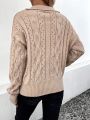 Solid Drop Shoulder Sweater