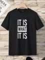 Men Plus Slogan Graphic Tee