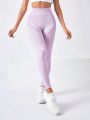 Hollow Out Tummy Control Sports Leggings