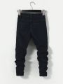 SHEIN Tween Boy Ripped Frayed Jeans