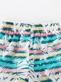 Baby Boys' Striped Tropical Printed Swimwear Set