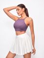 SHEIN VARSITIE Sports  Yoga Basic Chest Cup  With TANK TOP