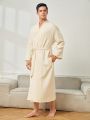 Men's Solid Color Bathrobe