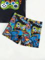 Boys' Cartoon Game Console Printed Swimwear Set