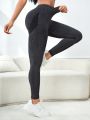 Yoga Basic Solid Color High-Waist Athletic Leggings