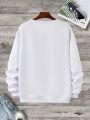 Men's Plus Size Heart Embroidery Thermal Lining Hoodie