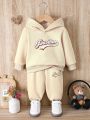 Baby Boy Letter Graphic Hoodie & Sweatpants