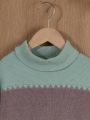 Girls' (little) Color Block Turtleneck Sweater