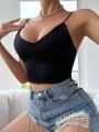 Solid Crop Basic Cami Top