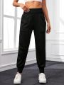 Daily&Casual Elastic Waist & Ankle Banded Sports Pants