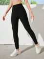 Solid Color Sports Leggings For Teen Girls