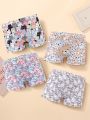 Toddler Girls' Cartoon Printed Boxer Briefs