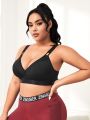 Yoga Basic Plus Size Sports Bra With Fixed Cups And Adjustable Straps