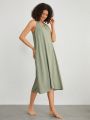 SHEIN Leisure Women's Sleeveless V-neck Home Dress