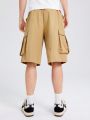 SHEIN Men's Casual, Comfortable And Versatile Side Pocket Woven Shorts