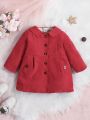 Fashionable Casual Baby Girls' Turn-down Collar Long Sleeve Windbreaker Jacket