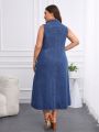 SHEIN Privé Women's Plus Size Denim Dress