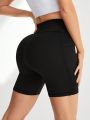 SHEIN Tennis Basic Women's Sports Shorts With Side Pockets