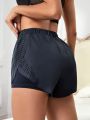 Absorbs Sweat Breathable Hollow Out Sports Shorts