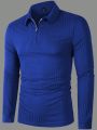 Manfinity Men Quarter Zip Polo Shirt