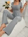 Solid Color Women's Home Wear Set