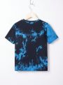 SHEIN Kids EVRYDAY Tween Boy Tie Dye Letter Graphic Tee