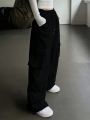 DAZY Ladies' Drawstring Waist Workwear Cargo Shorts With Pockets