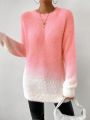 SHEIN Essnce Ombre Drop Shoulder Sweater