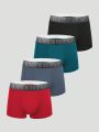 Men's 4-piece Letter Print Underwear