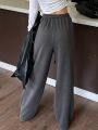 Dazy-Less Women's Drawstring Waist Wide-Leg Pants