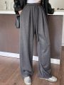 Dazy-Less Women's Drawstring Waist Wide-Leg Pants