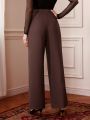 SHEIN DECDS Women's Wide Leg Pants With Pockets