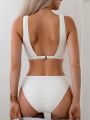 SHEIN Swim Chicsea Solid Color Bikini Swimsuit Separates Bottom