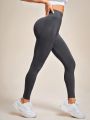 Seamless Wide Waistband Sports Leggings